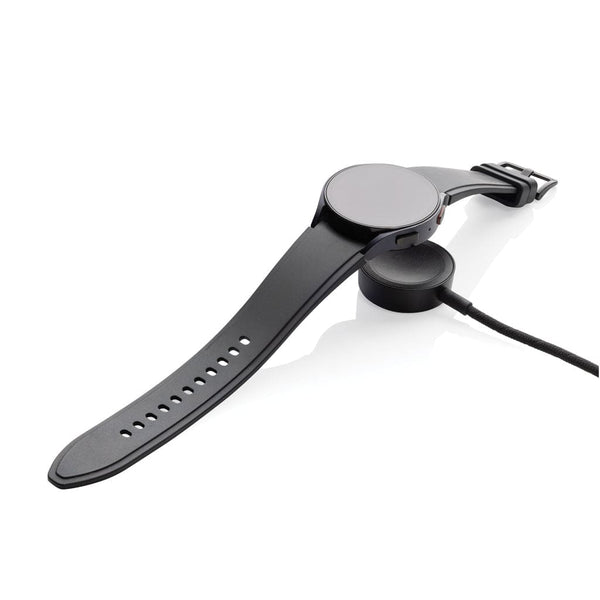 Cavo di ricarica Terra 6-in-1 in rPET RCS carica orologio grigio - personalizzabile con logo