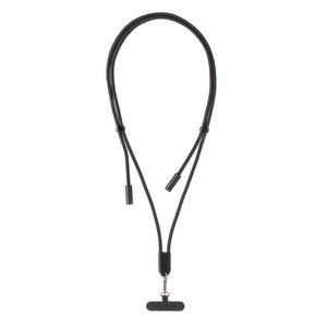 Cavo lanyard 60W regolabile LoopAmp in rPET RCS 160cm nero - personalizzabile con logo