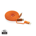 Cavo magnetico 2in1 Arc ultra fine da 60W arancione - personalizzabile con logo