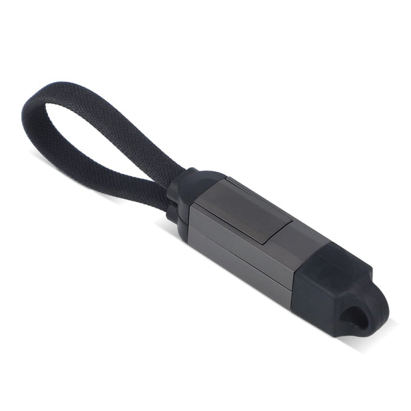 Cavo multifunzionale 4 in 1 OTG Portachiavi 60 W Nero - personalizzabile con logo