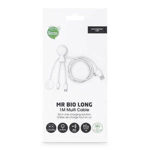 Cavo multiplo Xoopar Mr. Bio Long per Apple/Samsung Watch da 1 metro - personalizzabile con logo