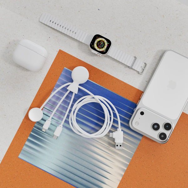 Cavo multiplo Xoopar Mr. Bio Long per Apple/Samsung Watch da 1 metro - personalizzabile con logo