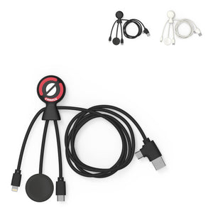 Cavo multiplo Xoopar Mr. Bio Long per Apple/Samsung Watch da 1 metro - personalizzabile con logo