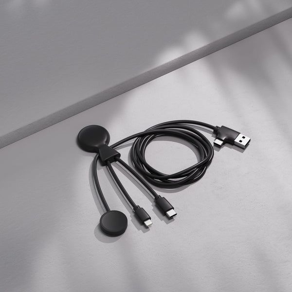 Cavo multiplo Xoopar Mr. Bio Long per Apple/Samsung Watch da 1 metro - personalizzabile con logo
