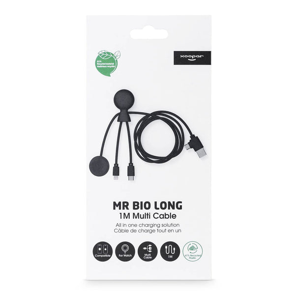 Cavo multiplo Xoopar Mr. Bio Long per Apple/Samsung Watch da 1 metro - personalizzabile con logo