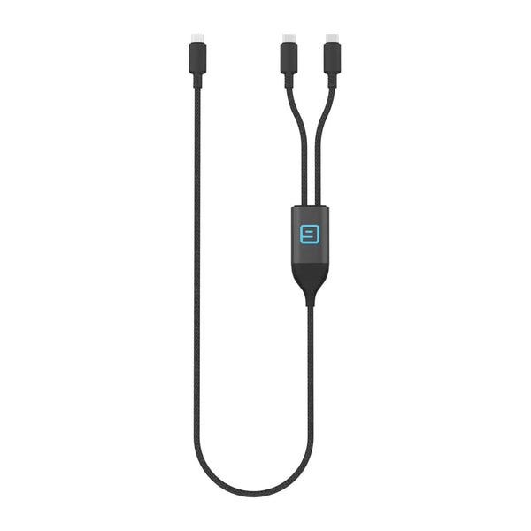 Cavo Terra 100W con doppia uscita type C nero - personalizzabile con logo