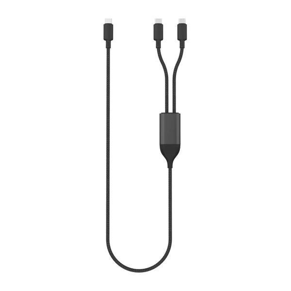 Cavo Terra 100W con doppia uscita type C nero - personalizzabile con logo