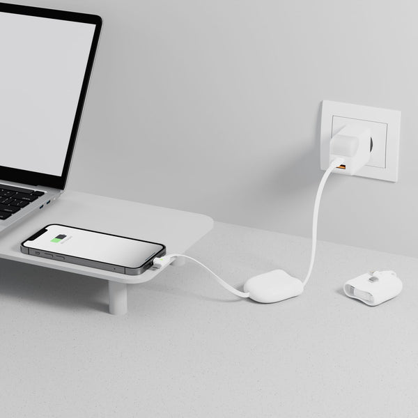 Cavo USB-C e Lightning retrattile Xoopar ICE-R da 60 W, 1 metro - personalizzabile con logo