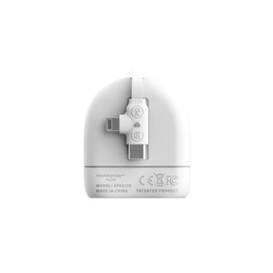Cavo USB-C e Lightning retrattile Xoopar ICE-R da 60 W, 1 metro - personalizzabile con logo