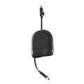 Cavo USB-C e Lightning retrattile Xoopar ICE-R da 60 W, 1 metro Nero - personalizzabile con logo