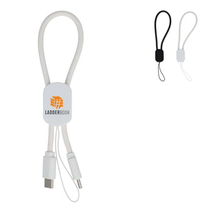 Cavo USB-C formato portachiavi 60W - personalizzabile con logo