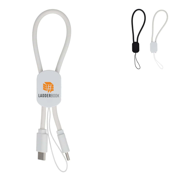 Cavo USB-C formato portachiavi 60W - personalizzabile con logo