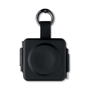 Cavo USB-C retrattile da 100 W Nero - personalizzabile con logo