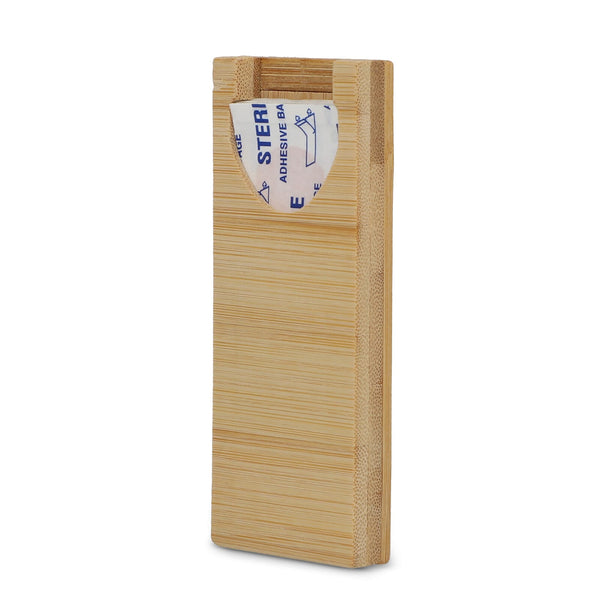Cerotti in scatola di bambù natural - personalizzabile con logo