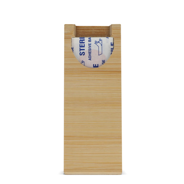 Cerotti in scatola di bambù natural - personalizzabile con logo