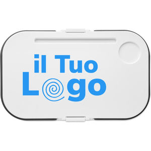 Cestino da picnic pieghevole Bianco - personalizzabile con logo