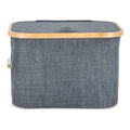 Cestino pieghevole con coperchio Sogne 38 x 26 x 25cm rPET Grigio scuro - personalizzabile con logo