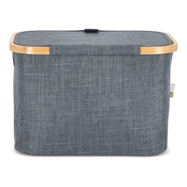 Cestino pieghevole con coperchio Sogne 38 x 26 x 25cm rPET - personalizzabile con logo