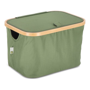 Cestino pieghevole con coperchio Sogne 38 x 26 x 25cm rPET - personalizzabile con logo