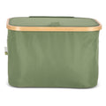 Cestino pieghevole con coperchio Sogne 38 x 26 x 25cm rPET verde calce - personalizzabile con logo
