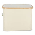 Cestino pieghevole con coperchio Sogne 40.5 x 33 x 30cm rPET beige - personalizzabile con logo