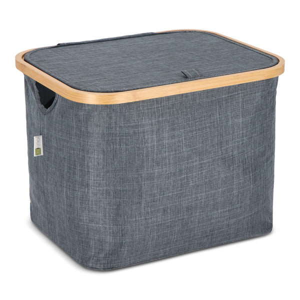 Cestino pieghevole con coperchio Sogne 40.5 x 33 x 30cm rPET - personalizzabile con logo