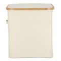 Cestino pieghevole con coperchio Sogne rPET beige - personalizzabile con logo