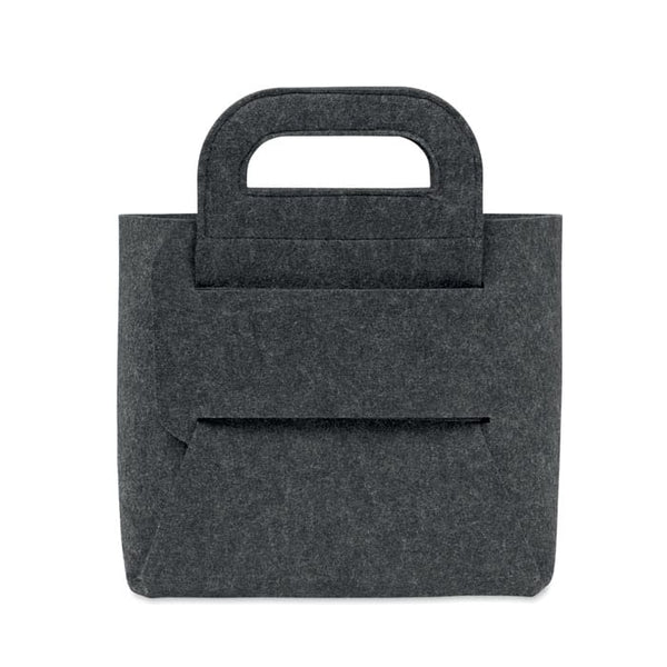 Cestino pieghevole grigio - personalizzabile con logo