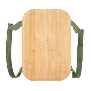Cestino pieghevole termico con tagliere rPET - personalizzabile con logo