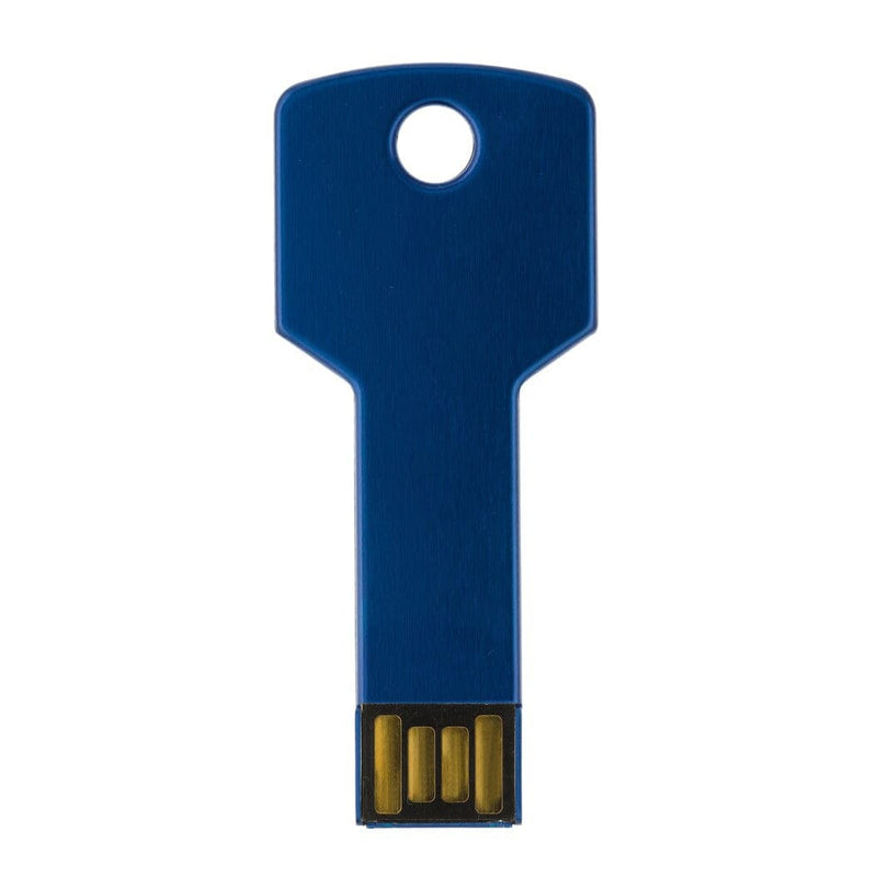 Chiavetta USB 8GB a forma di Chiave blu navy - personalizzabile con logo