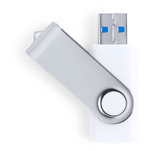 Chiavetta USB Brabam 16GB bianco - personalizzabile con logo