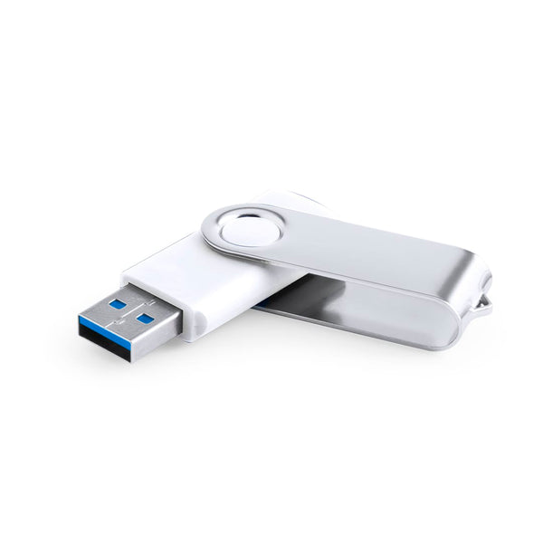 Chiavetta USB Brabam 16GB bianco - personalizzabile con logo