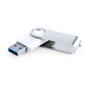 Chiavetta USB Brabam 16GB bianco - personalizzabile con logo