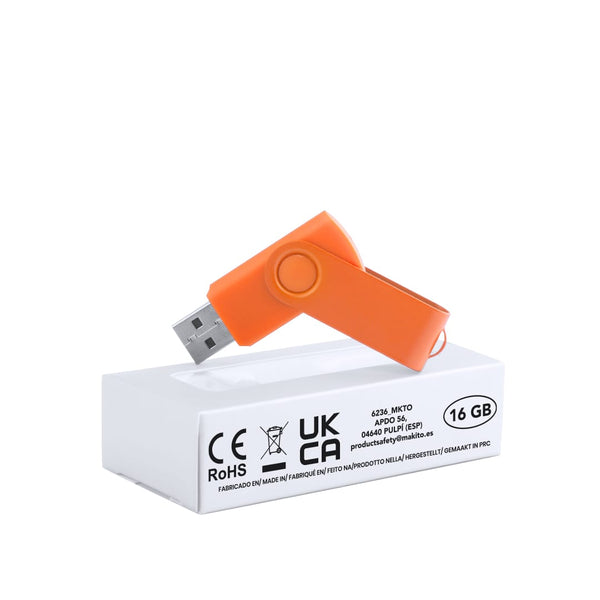 Chiavetta USB Survet 16GB arancione - personalizzabile con logo