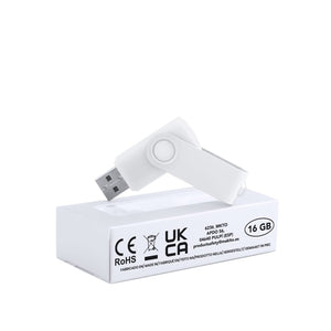 Chiavetta USB Survet 16GB bianco - personalizzabile con logo