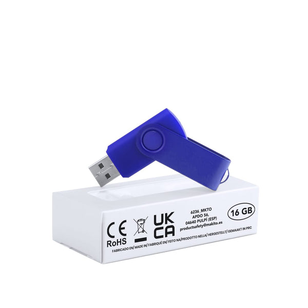 Chiavetta USB Survet 16GB blu - personalizzabile con logo