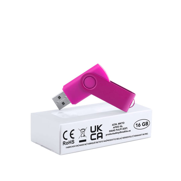 Chiavetta USB Survet 16GB fucsia - personalizzabile con logo