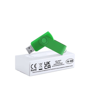 Chiavetta USB Survet 16GB verde - personalizzabile con logo