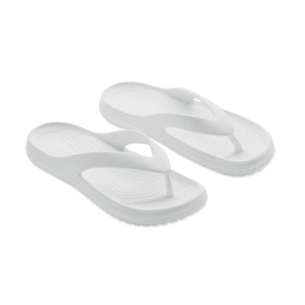 Ciabatte infradito in EVA Bianco / 44-45 - personalizzabile con logo