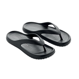 Ciabatte infradito in EVA Nero / 44-45 - personalizzabile con logo