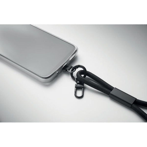 Cinghia da polso Nero - personalizzabile con logo