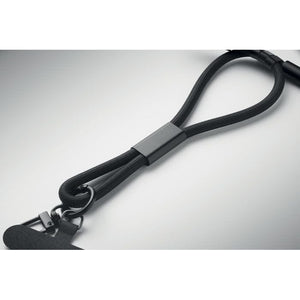 Cinghia da polso Nero - personalizzabile con logo
