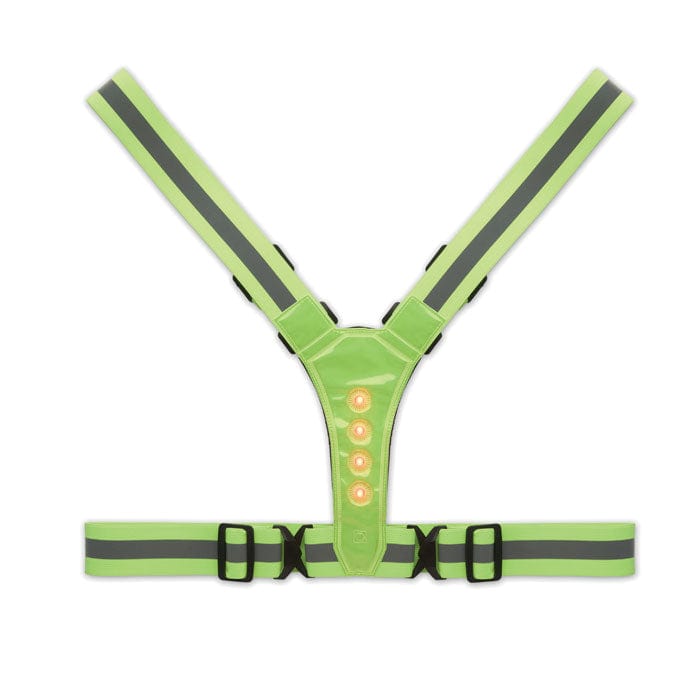 Cintura riflettente con LED verde - personalizzabile con logo
