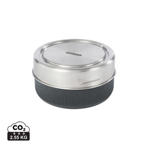 Ciotola portapranzzo Black+Blum 750ml color argento - personalizzabile con logo