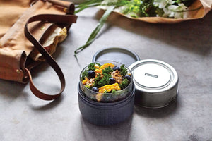 Ciotola portapranzzo Black+Blum 750ml color argento - personalizzabile con logo