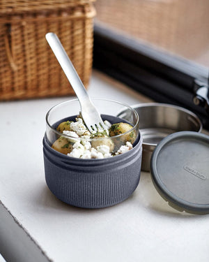 Ciotola portapranzzo Black+Blum 750ml color argento - personalizzabile con logo