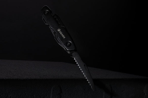 Coltellino multifunzione Gear X nero - personalizzabile con logo