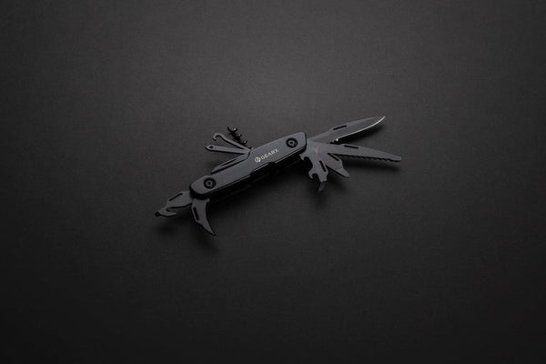 Coltellino multifunzione Gear X nero - personalizzabile con logo