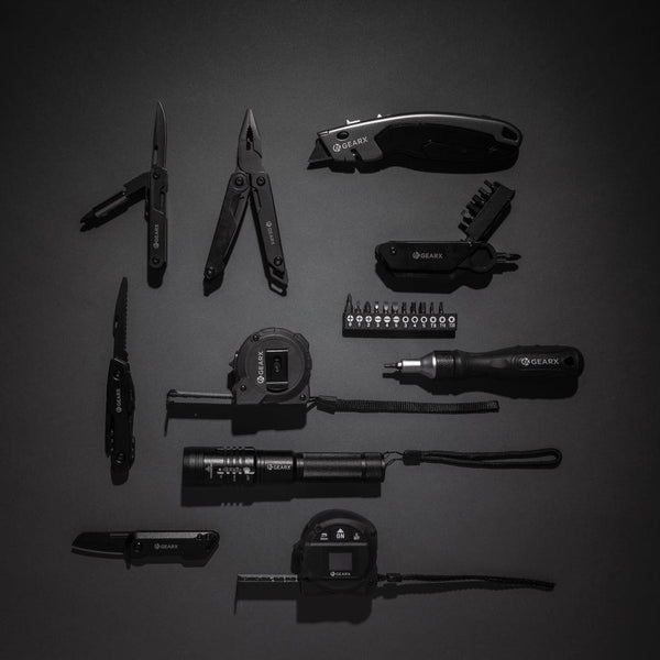 Coltellino multifunzione Gear X nero - personalizzabile con logo