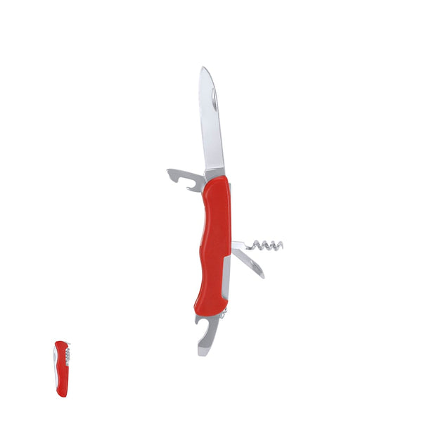 Coltellino Multiuso Lixthel rosso - personalizzabile con logo